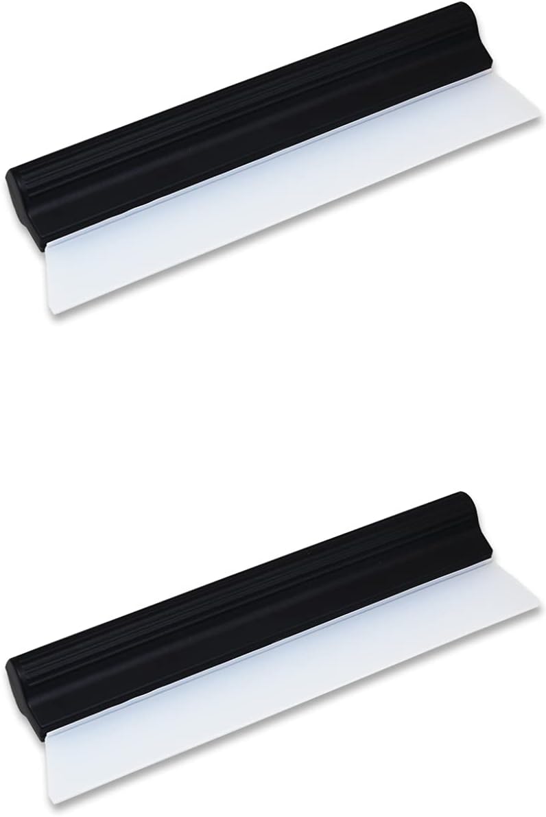 TBoxBo 2Pack Water Blade Professional Automotive Wiper Squeegee Silicone Auto Car Dryer, Shower with Super Flexible Squeegee, White - Image 1